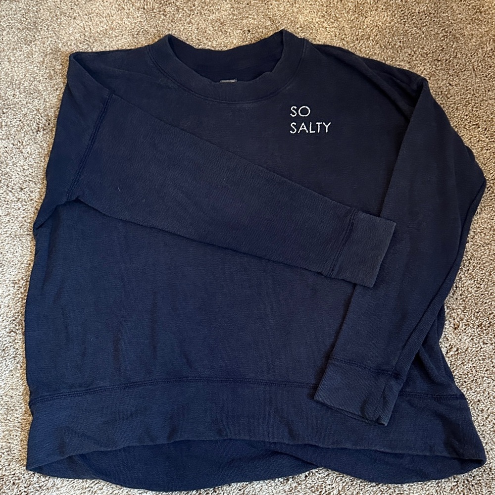 Aerie Dark Blue Crewneck Sweater